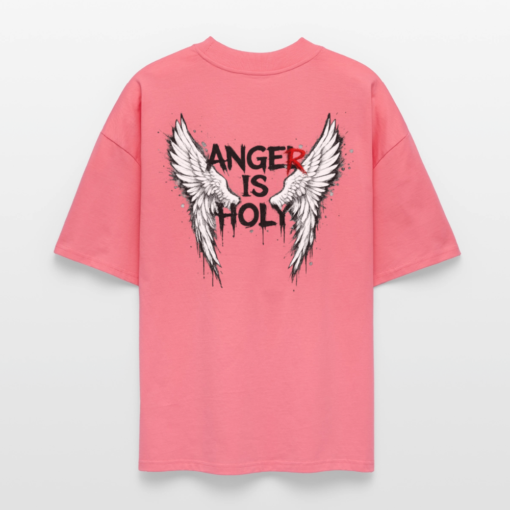 EDSCHI "ANGER IS HOLY" OVERSIZE T-SHIRT - Pink 