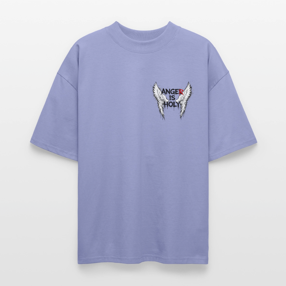 EDSCHI "ANGER IS HOLY" OVERSIZE T-SHIRT - Violett
