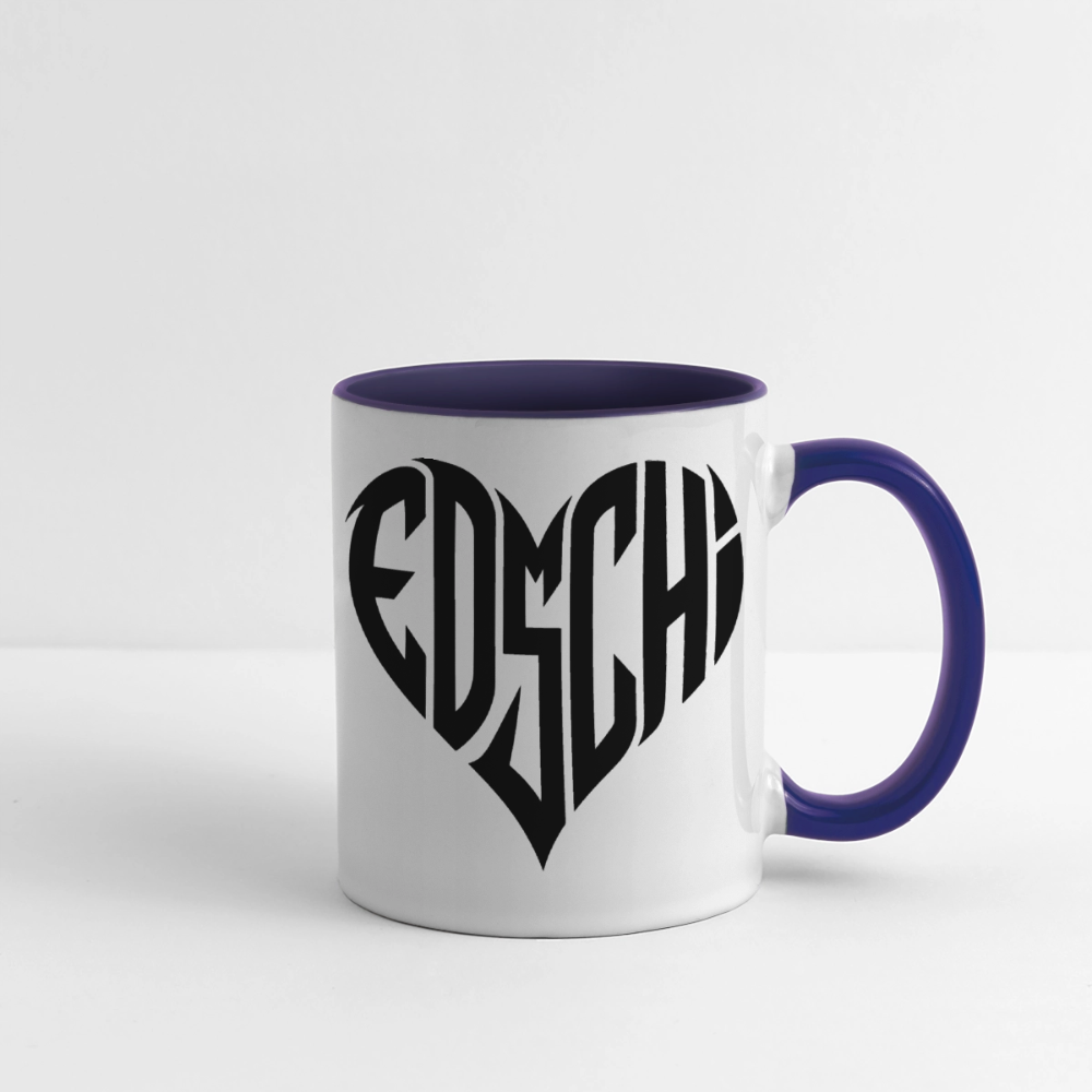 EDSCHI Tasse - Weiß/Kobaltblau