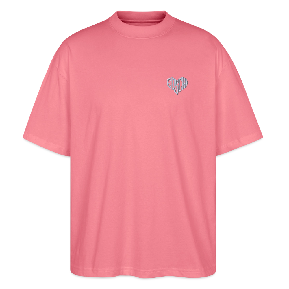 EDSCHI Oversized Unisex Bio T-Shirt  Stick - Pink 