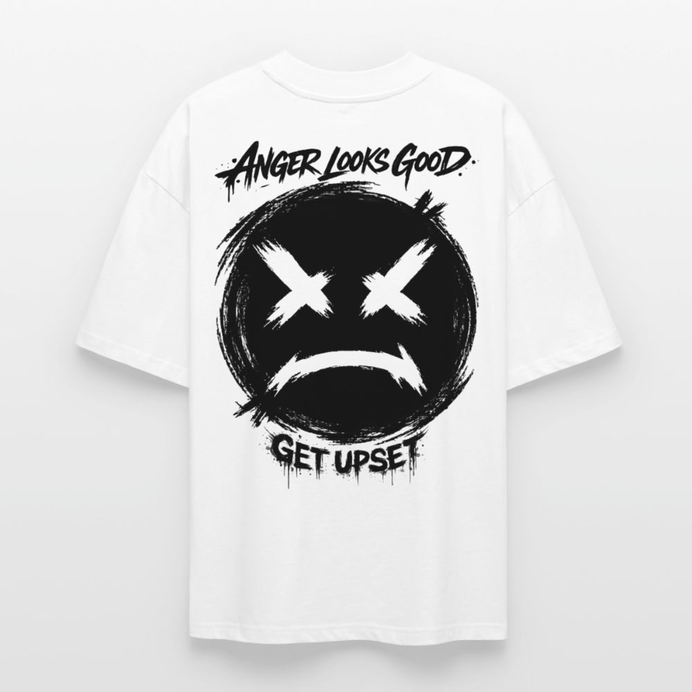 EDSCHI „ANGER LOOKS GOOD“ OVERSIZED T-SHIRT - Weiß