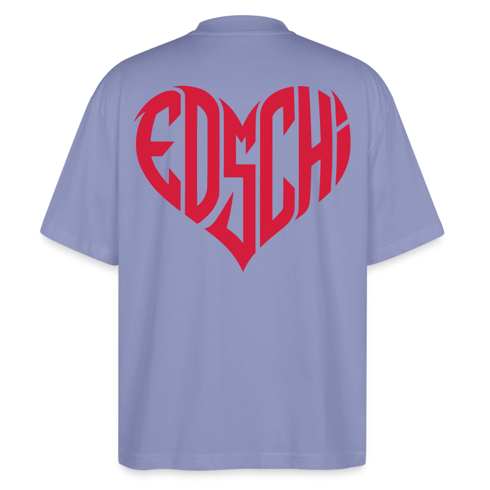 EDSCHI Oversized Unisex Bio T-Shirt Stick - Violett