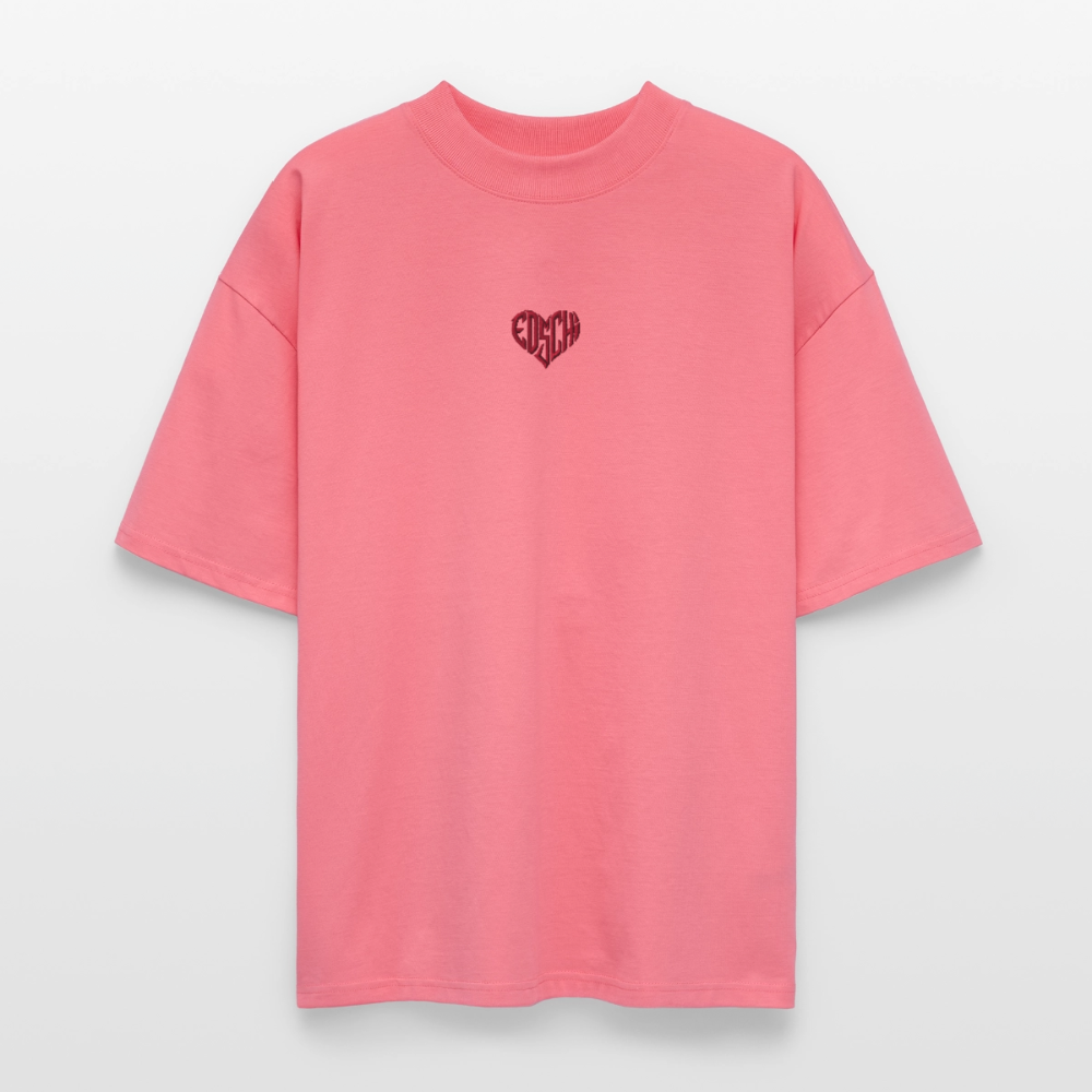 EDSCHI Oversized Unisex Bio T-Shirt Stick - Pink 