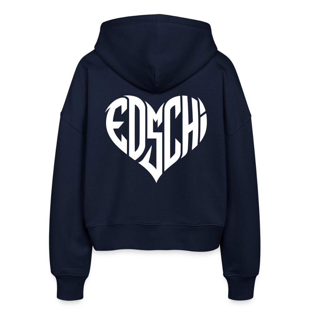 EDSCHI Frauen Bio Zip Hoodie Stick - Navy