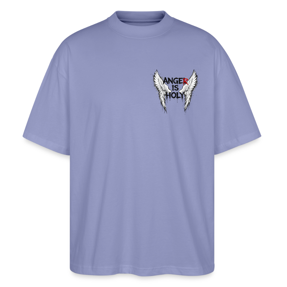 EDSCHI "ANGER IS HOLY" OVERSIZE T-SHIRT - Violett