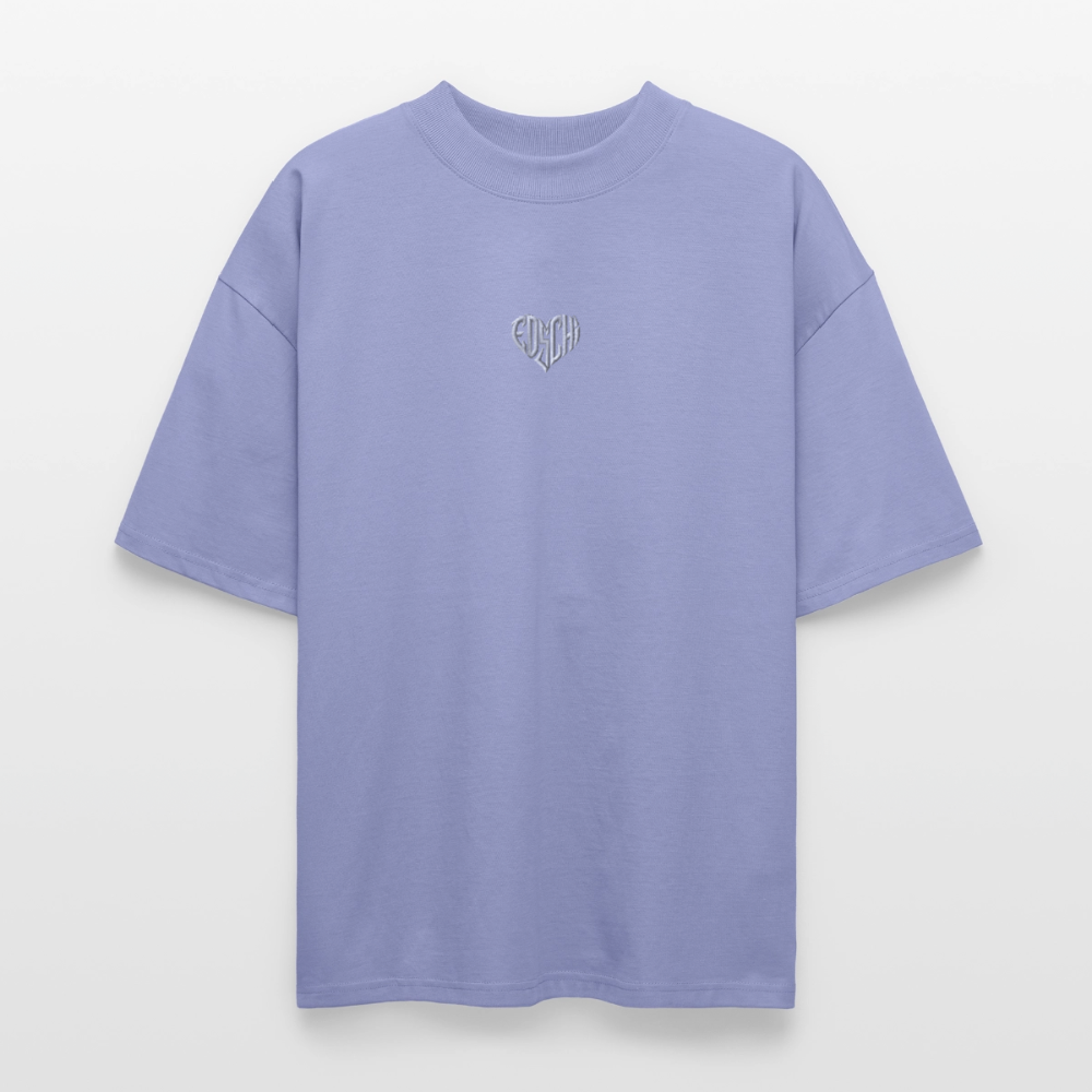 EDSCHI Oversized Unisex Bio T-Shirt Stick - Violett