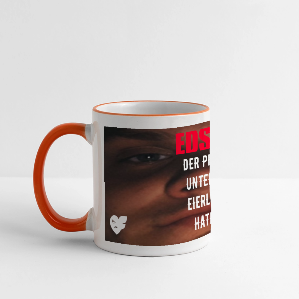 Edschi Tasse - Weiß/Orange