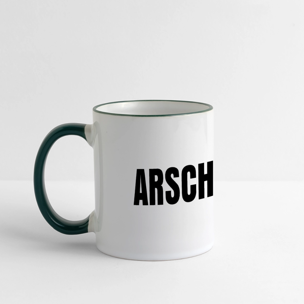 AF Tasse - Weiß/Dunkelgrün