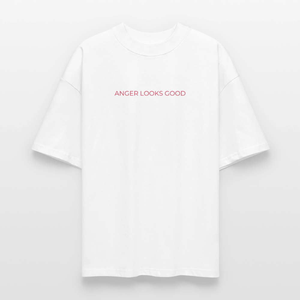 EDSCHI „ANGER LOOKS GOOD“ OVERSIZED T-SHIRT - Weiß