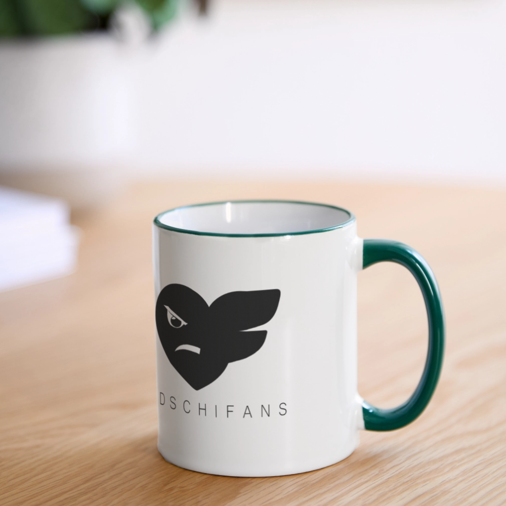 Edschifans Tasse - Weiß/Dunkelgrün
