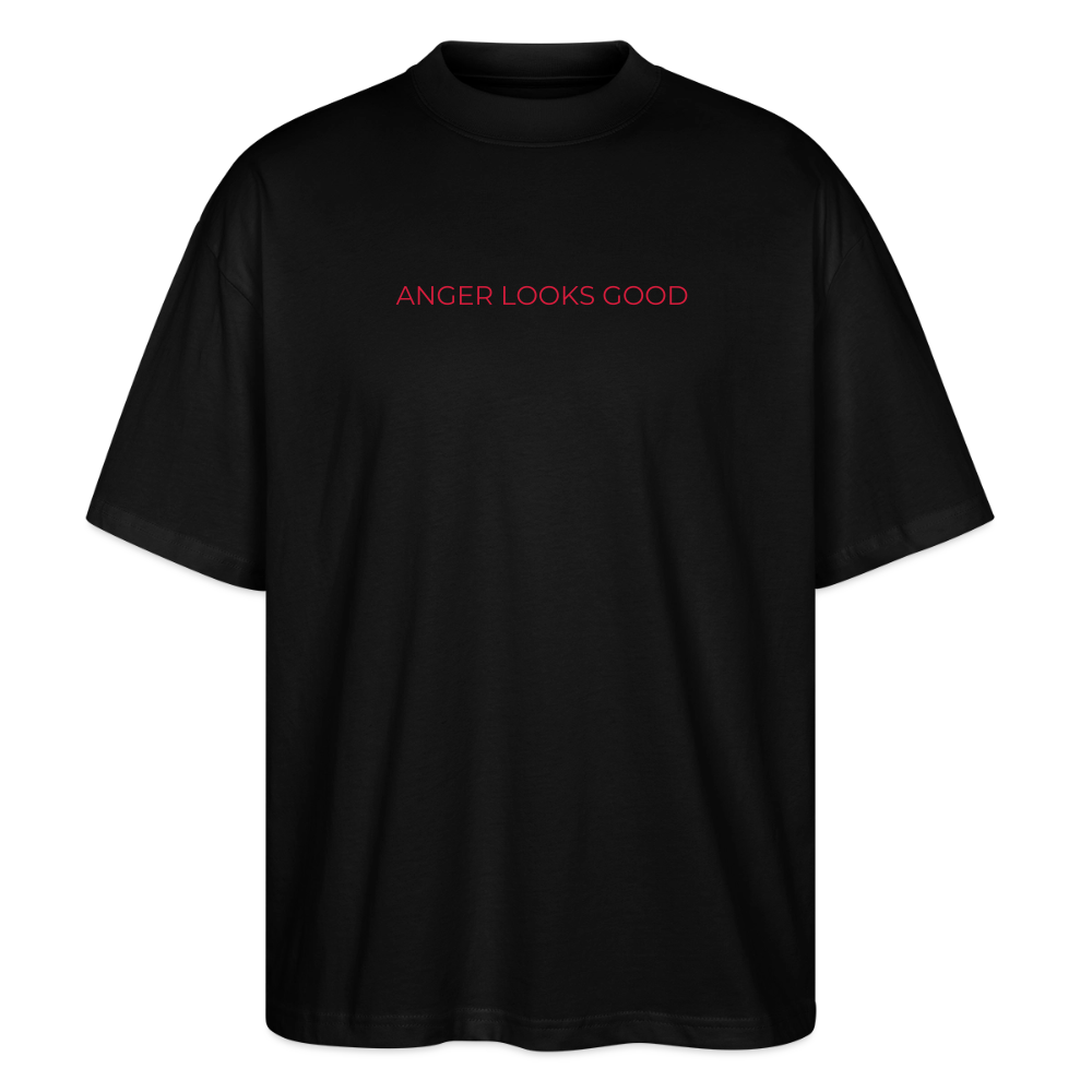 EDSCHI „ANGER LOOKS GOOD“ OVERSIZED T-SHIRT - Schwarz