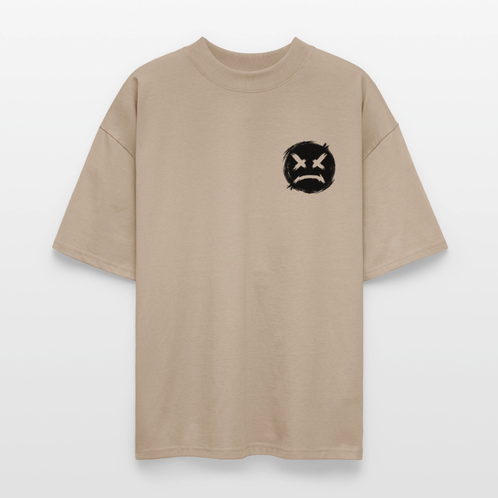EDSCHI „ANGER LOOKS GOOD“ OVERSIZED T-SHIRT - Steingrau