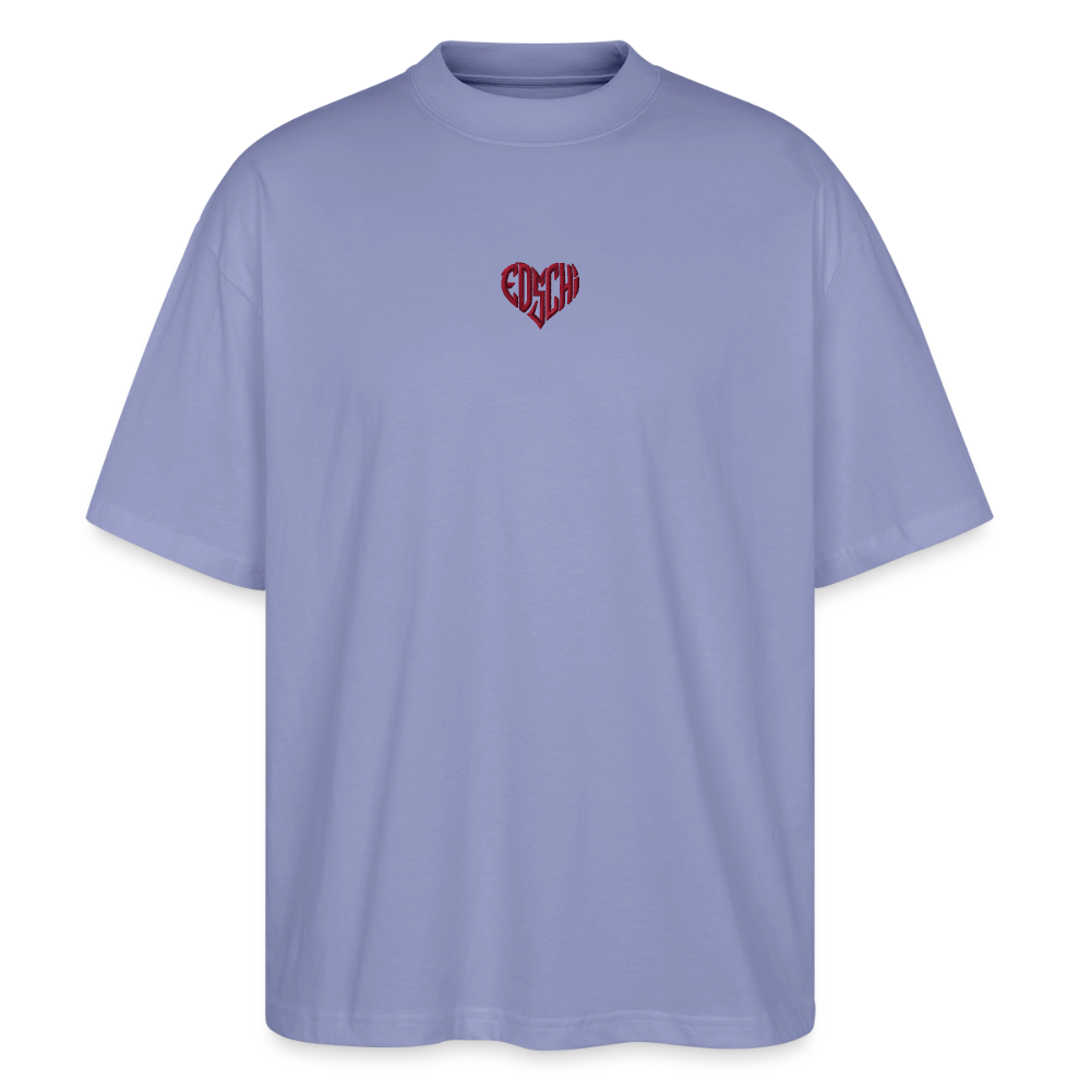 EDSCHI Oversized Unisex Bio T-Shirt Stick - Violett