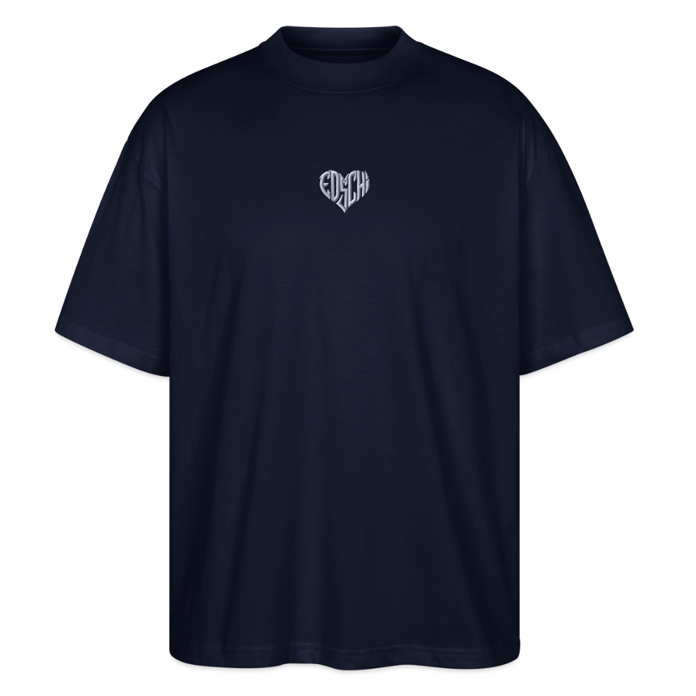 EDSCHI Oversized Unisex Bio T-Shirt Stick - Navy