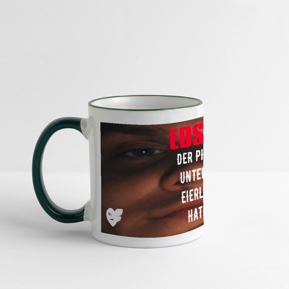 Edschi Tasse - Weiß/Dunkelgrün