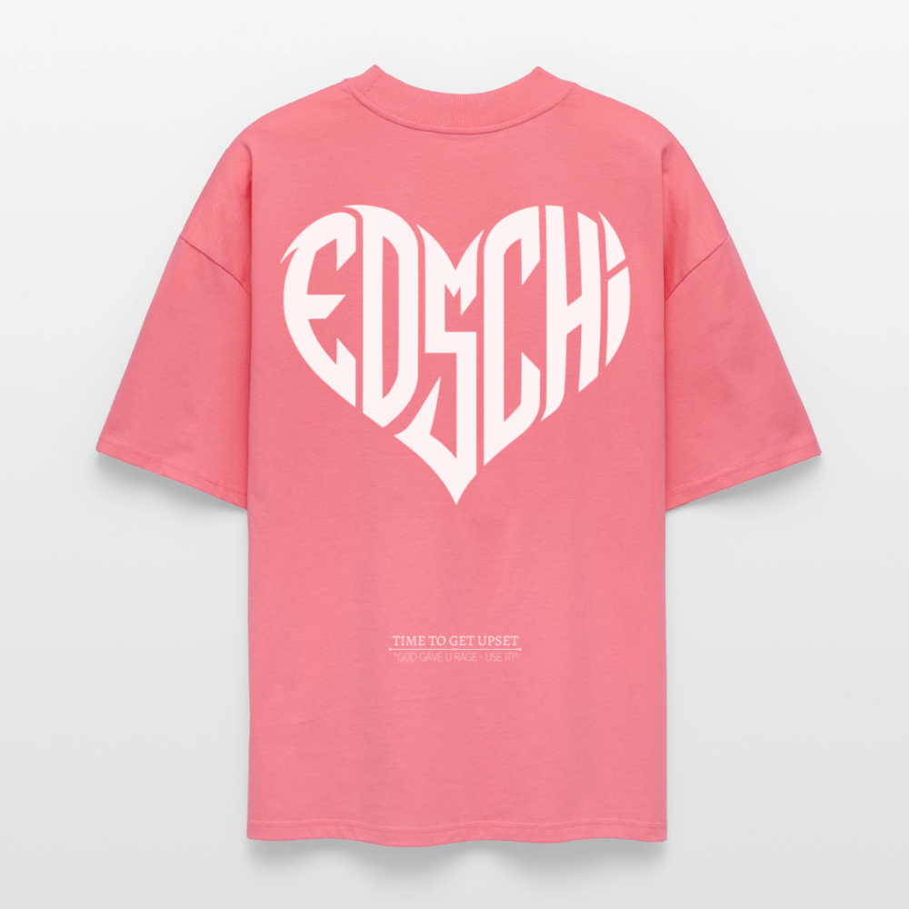 EDSCHI Oversized Unisex Bio T-Shirt Stick - Pink 