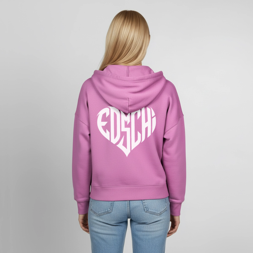 EDSCHI Frauen Bio Zip Hoodie Stick - Pink