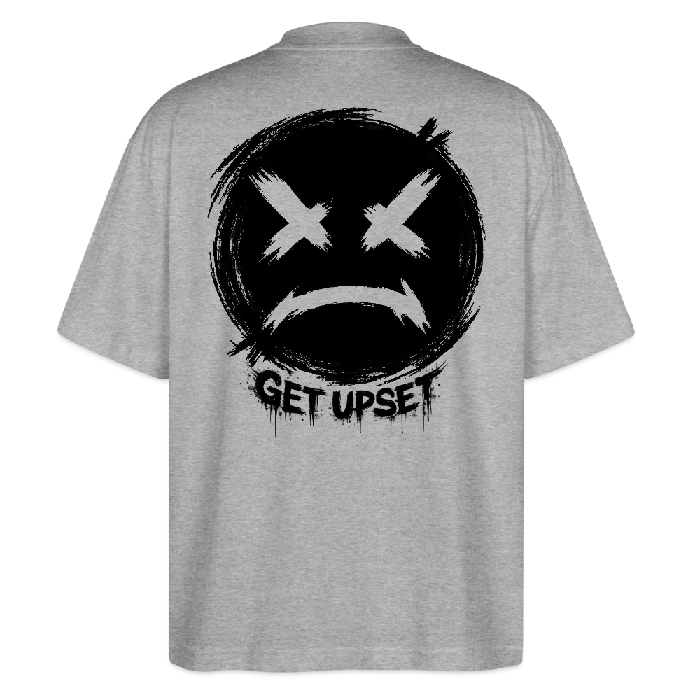 EDSCHI „ANGER LOOKS GOOD“ OVERSIZED T-SHIRT - Grau meliert
