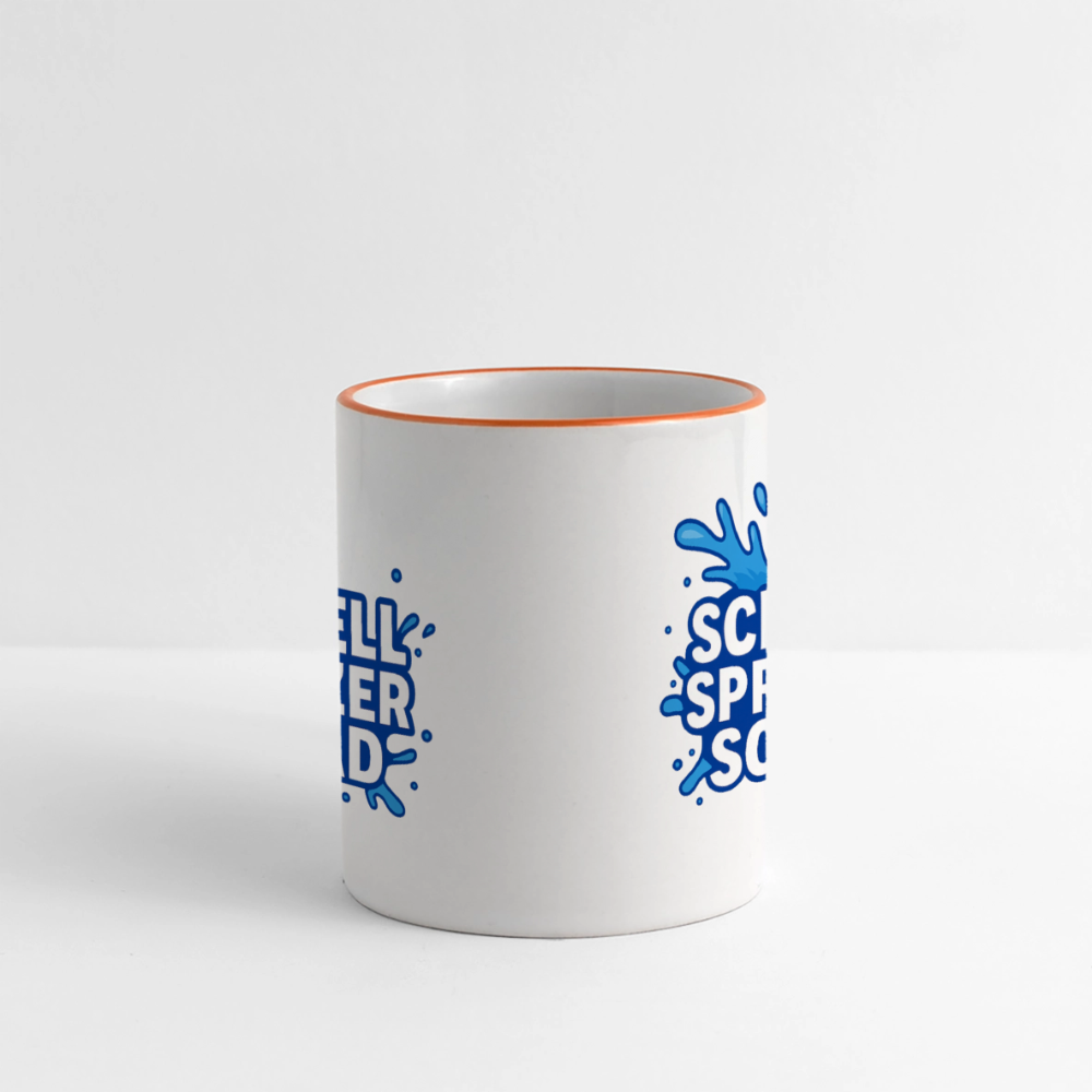 Schnell Spritzer Squad Tasse - Weiß/Orange