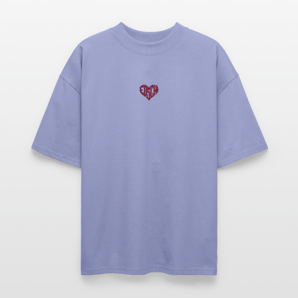 EDSCHI Oversized Unisex Bio T-Shirt Stick - Violett