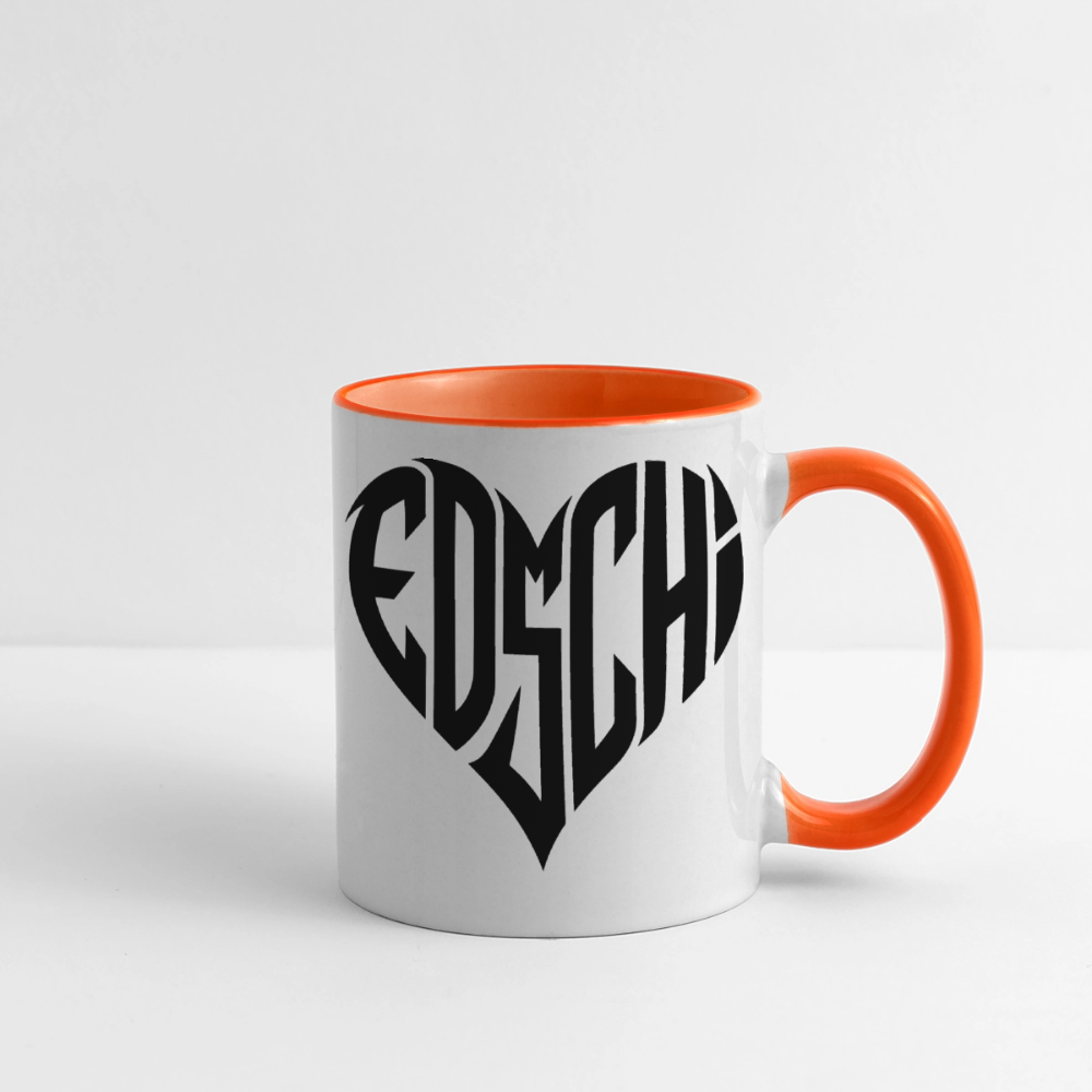 EDSCHI Tasse - Weiß/Orange