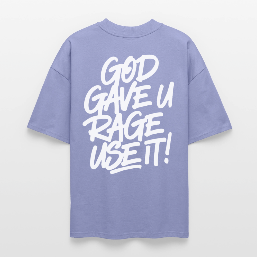 EDSCHI Oversized Unisex Bio T-Shirt  Stick - Violett