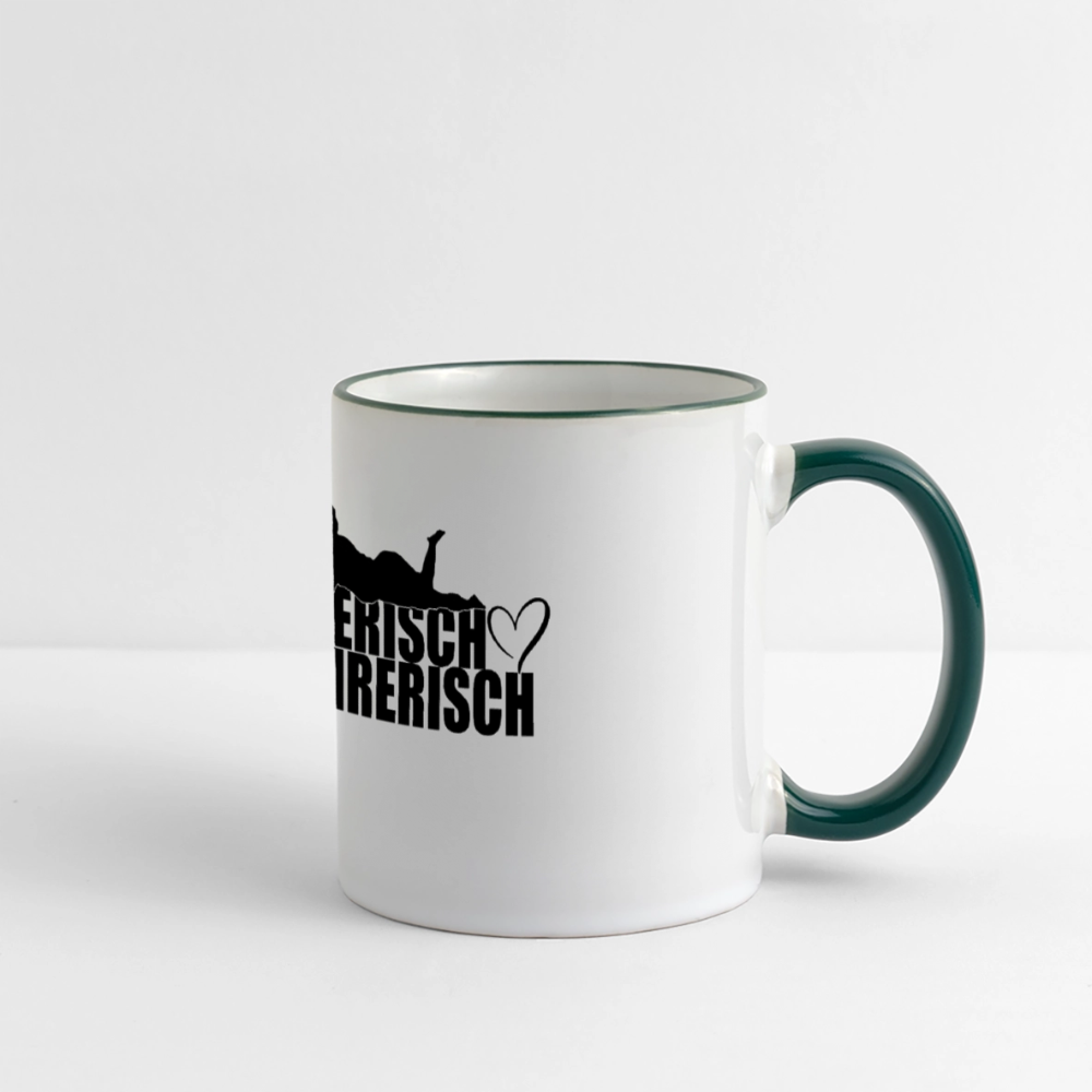 Verführungstasse - Weiß/Dunkelgrün