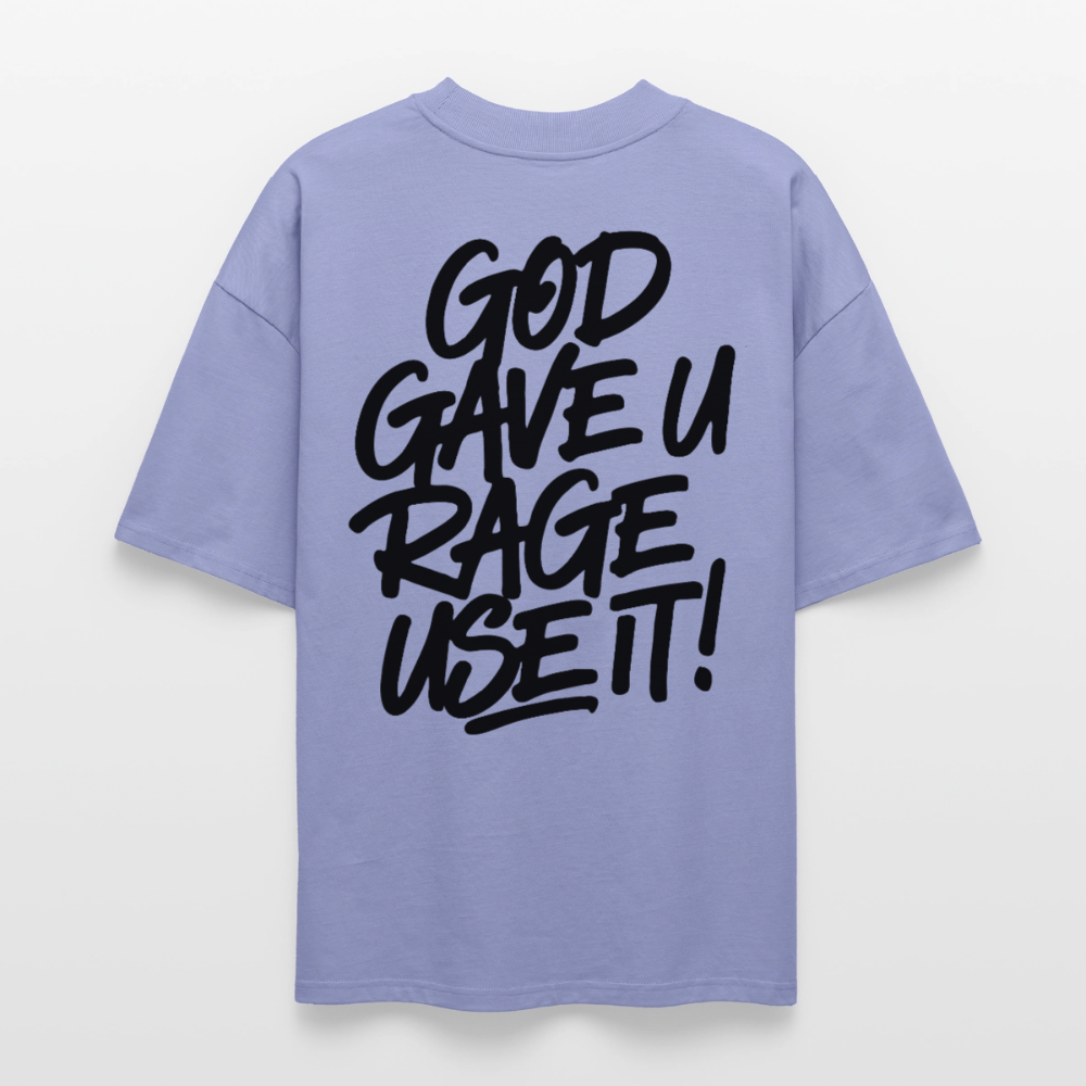EDSCHI Oversized Unisex Bio T-Shirt Stick - Violett
