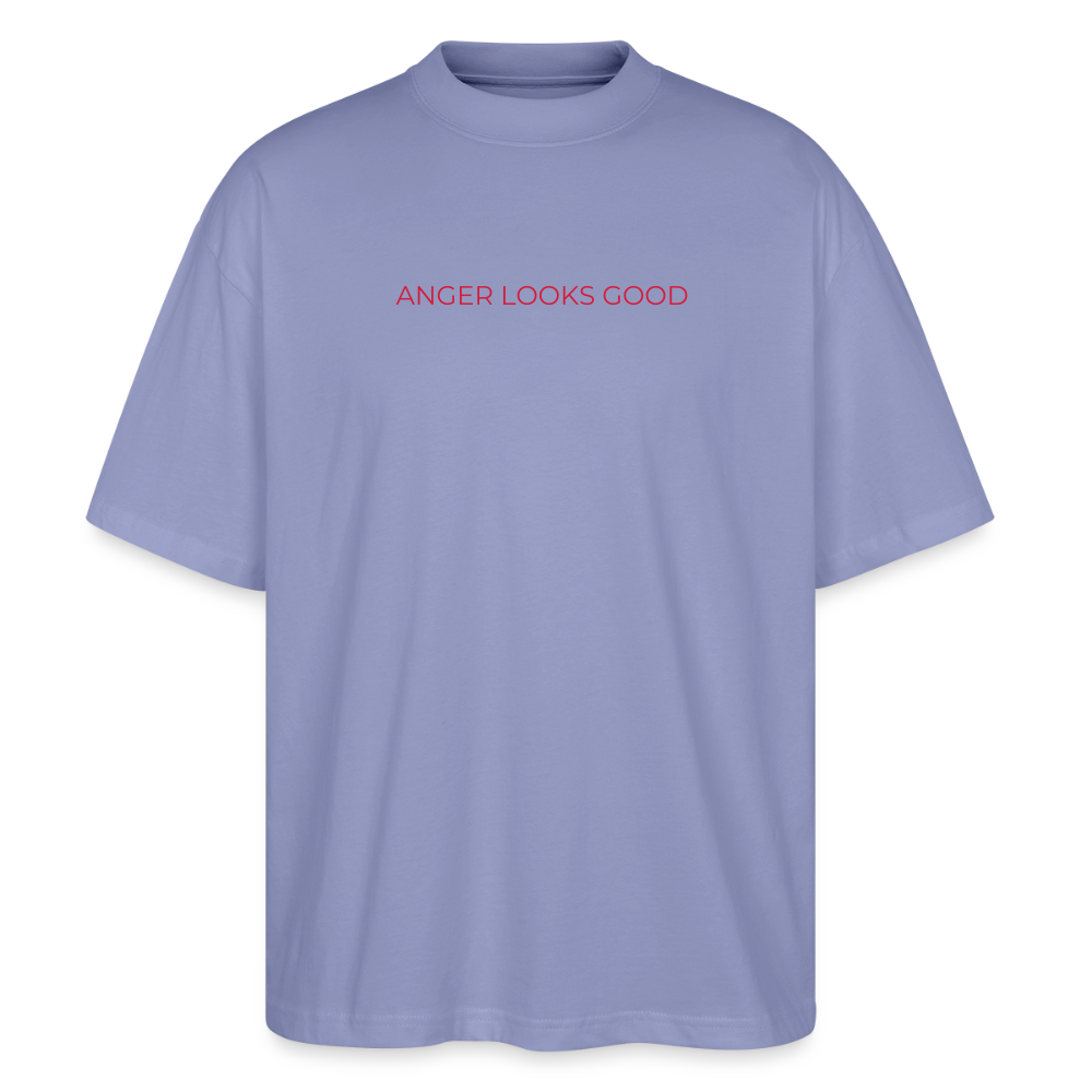 EDSCHI „ANGER LOOKS GOOD“ OVERSIZED T-SHIRT - Violett