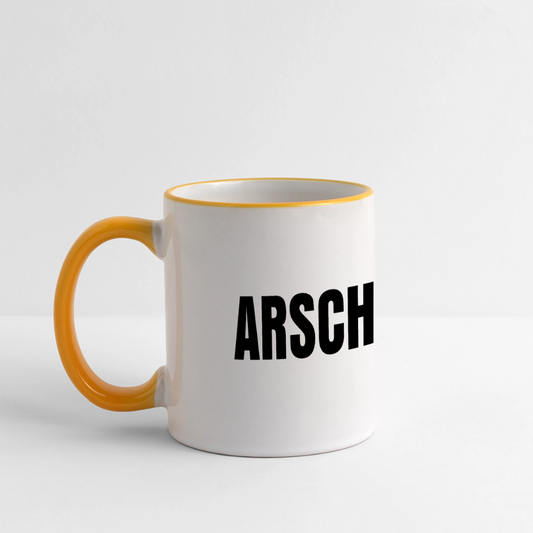 AF Tasse - Weiß/Gelb