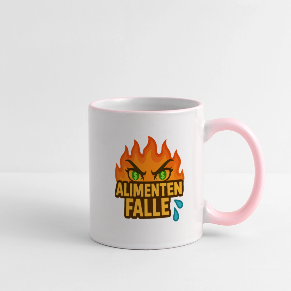 Alimentenfalle Tasse - Weiß/Pink